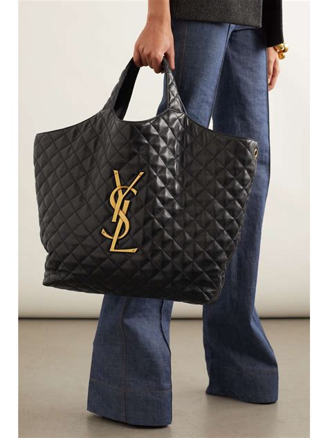 designer tote bags ysl|YSL large quilted tote bag.